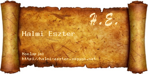 Halmi Eszter névjegykártya